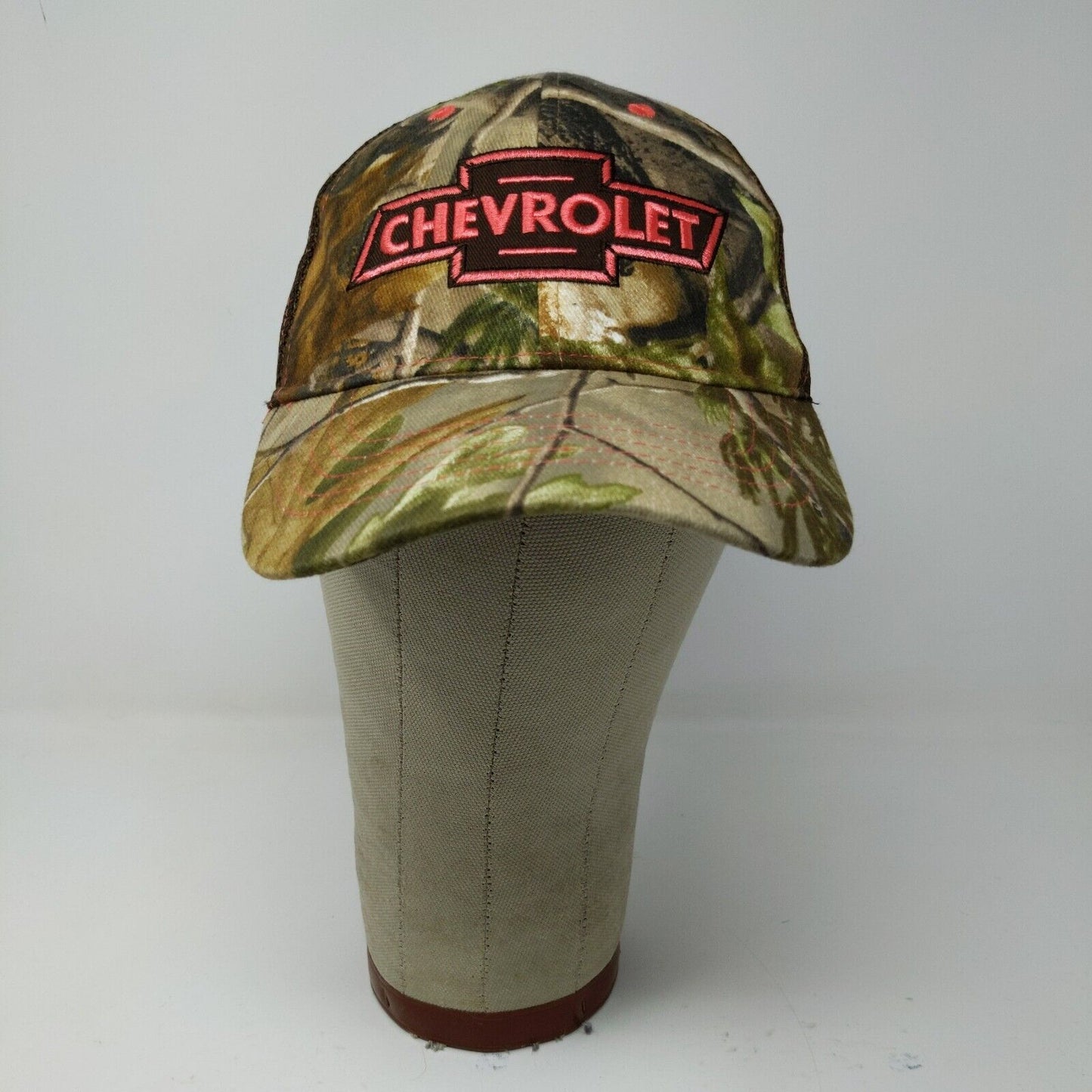 Chevrolet Womens Camo Meshback Strapback Hay Green OSFM Embroidered Logo