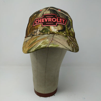 Chevrolet Womens Camo Meshback Strapback Hay Green OSFM Embroidered Logo