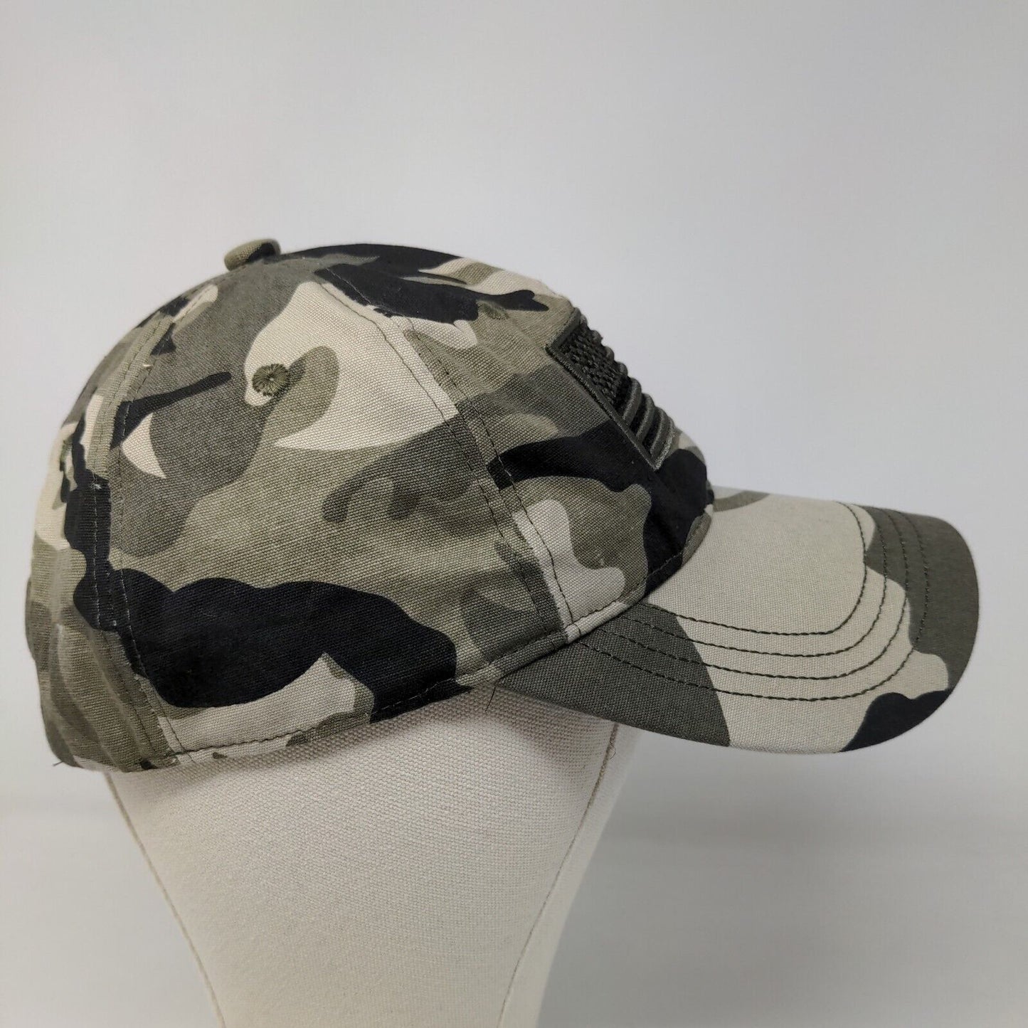 Unbranded Men's Slideback Camouflage Hat Adjustable Embroidered Flag Patriotic