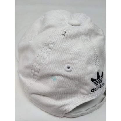 Womens Adidas Slideback Hat Embroidered Trefoil Logo OSFW White