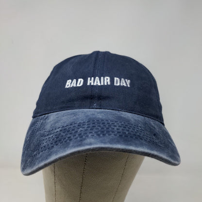 David and Young Men's Slideback Hat Blue OSFM Bad Hair Day Embroidered Logo