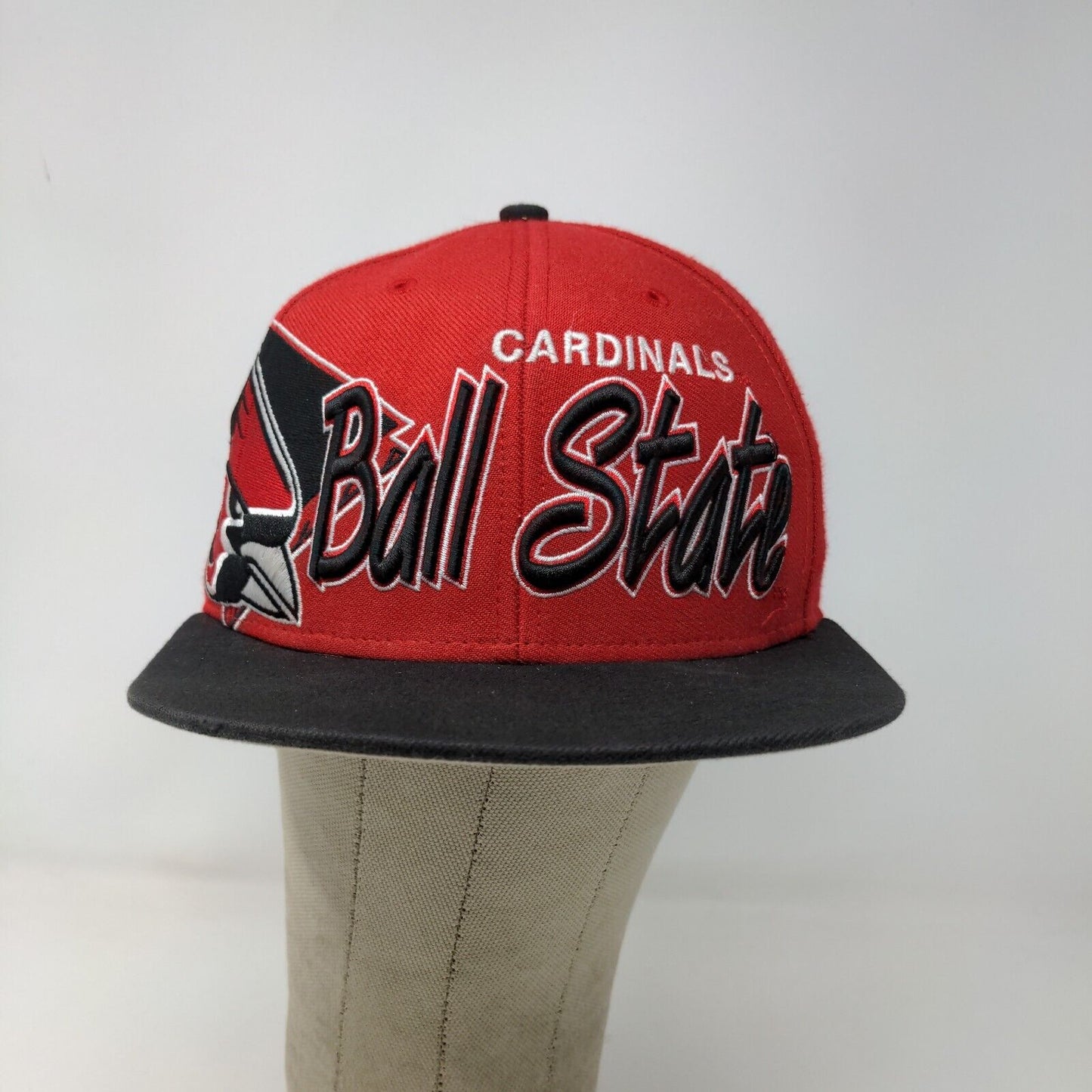 47 Brand Men's Ball State Cardinals Snapback Hat Red Black OS Embroidered Logo