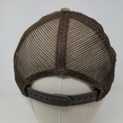 Unbranded Men's Snapback Mesh Back Camouflage Hat Embroidered Deer Skull Logo