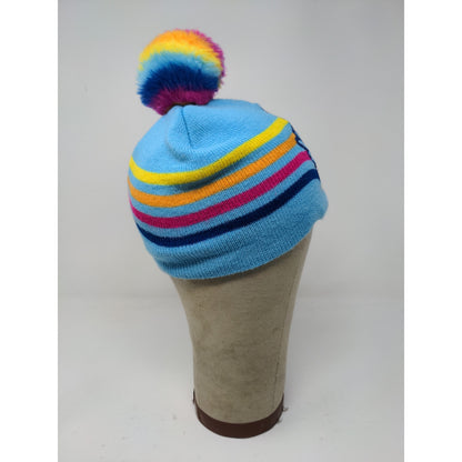 MLP My Little Pony Rainbow Dash Low Beanie Hat Blue Rainbow Embroidered Logo OS