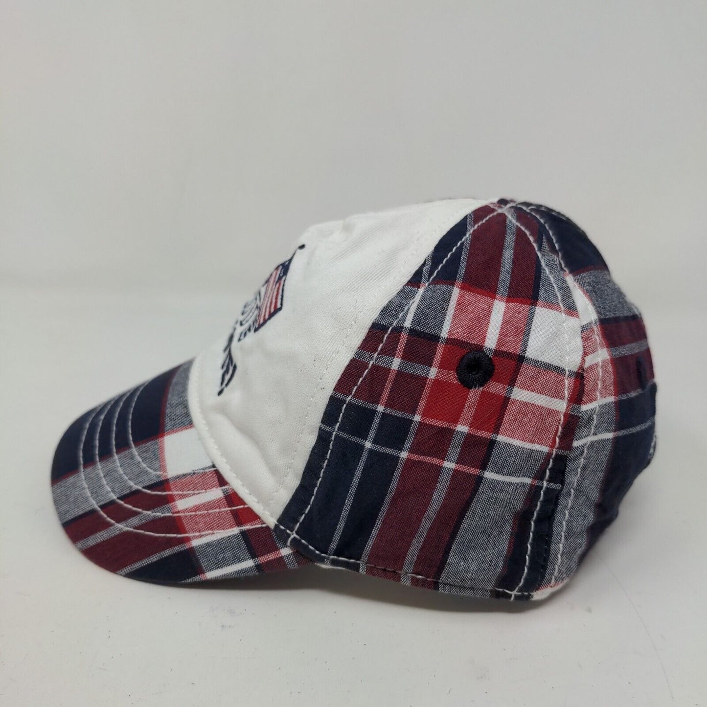 Gymboree Baby Stretchy Hat Multicolor Plaid 6-12 Months Patriotic