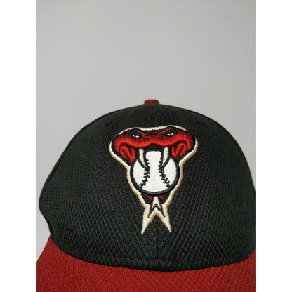 New Era 59Fifty Arizona Diamondbacks D Backs Fitted Hat Size 7 1/4 Black Red
