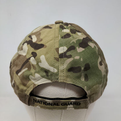 Massachusetts National Guard Men's Strapback Hat Camouflage Adjustable Logo