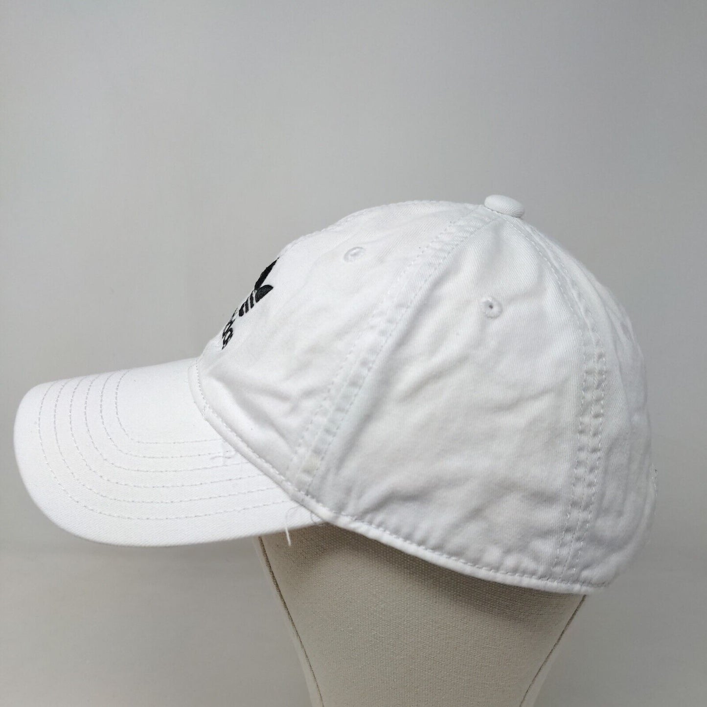 Adidas Men's Slideback Hat White OSFM Embroidered Trefoil Logo Cotton