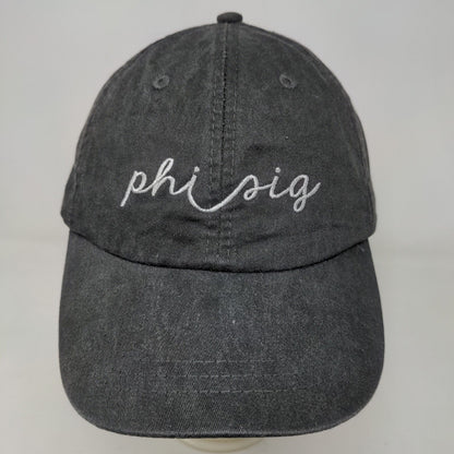 Adams Men's Slideback Hat Gray Adjustable Fraternity Phi Sigma Embroidered Logo