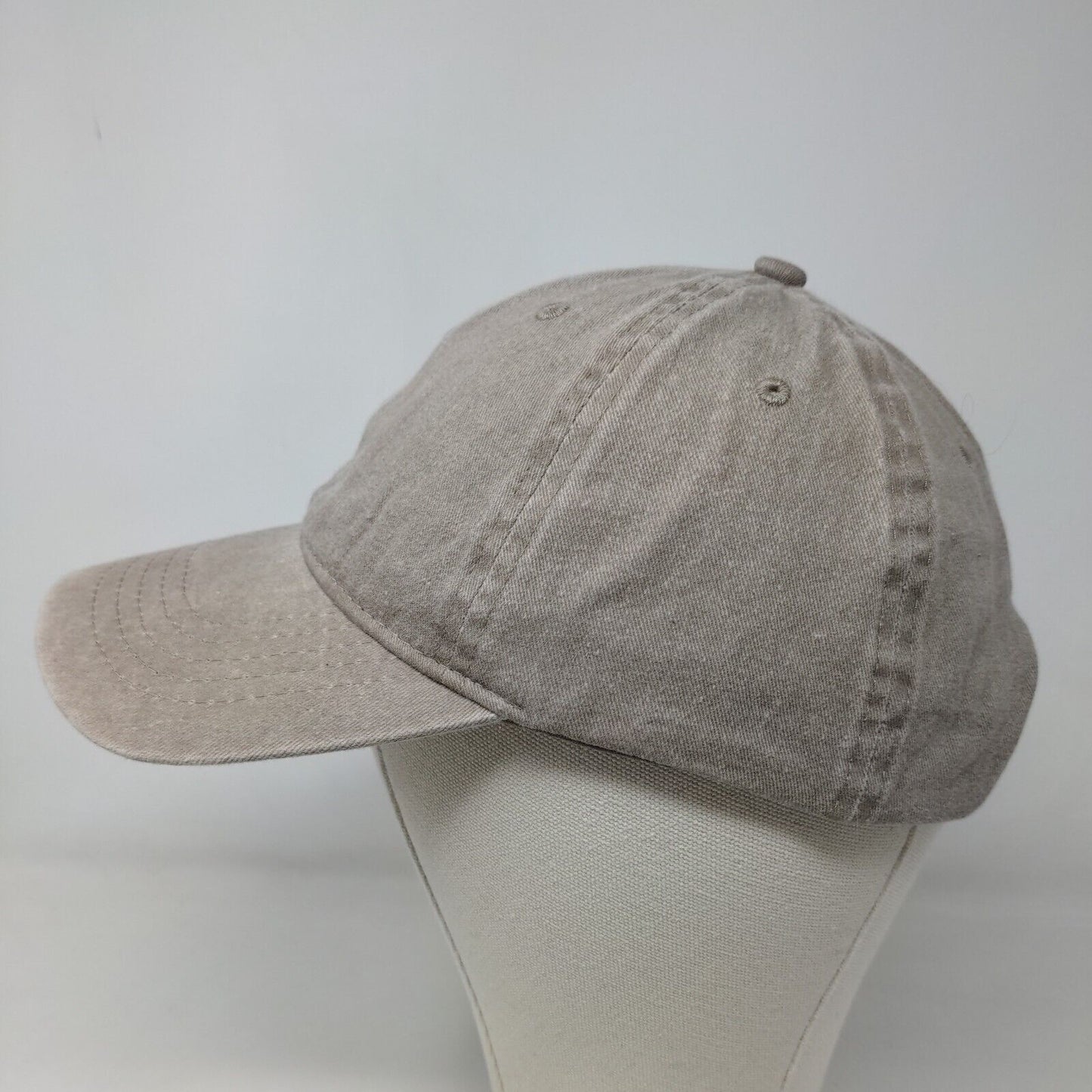 Unbranded Men's Strapback Hat Tan Size OSFM Blank Adjustable