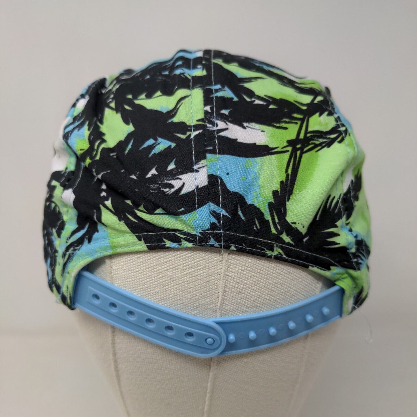San Diego Boy's Snapback Hat Blue Green Tie Palm Pattern 3-7 Years Polyester