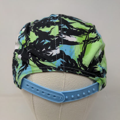 San Diego Boy's Snapback Hat Blue Green Tie Palm Pattern 3-7 Years Polyester