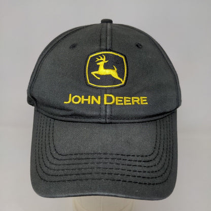 John Deere Men's Snapback Hat Black OSFA Embroidered Logo 100% Cotton