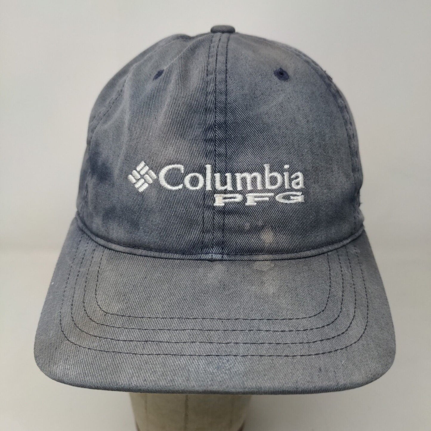 Columbia PFG Men's Strapback Hat Blue Size O/S Embroidered Logo Distressed