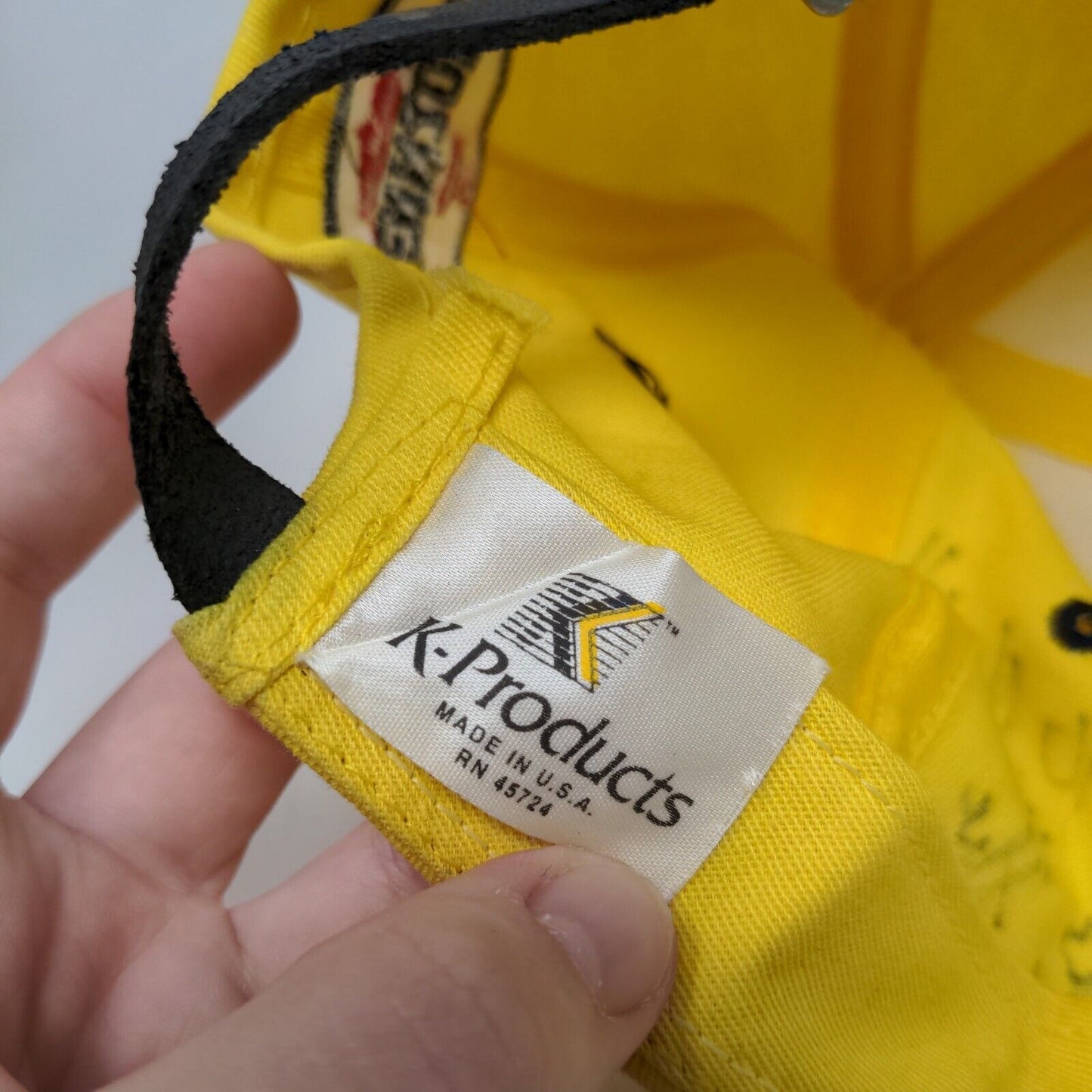 Pennzoil Racing Men's Slideback Hat Yellow Black Signed Autographed Vintage USA