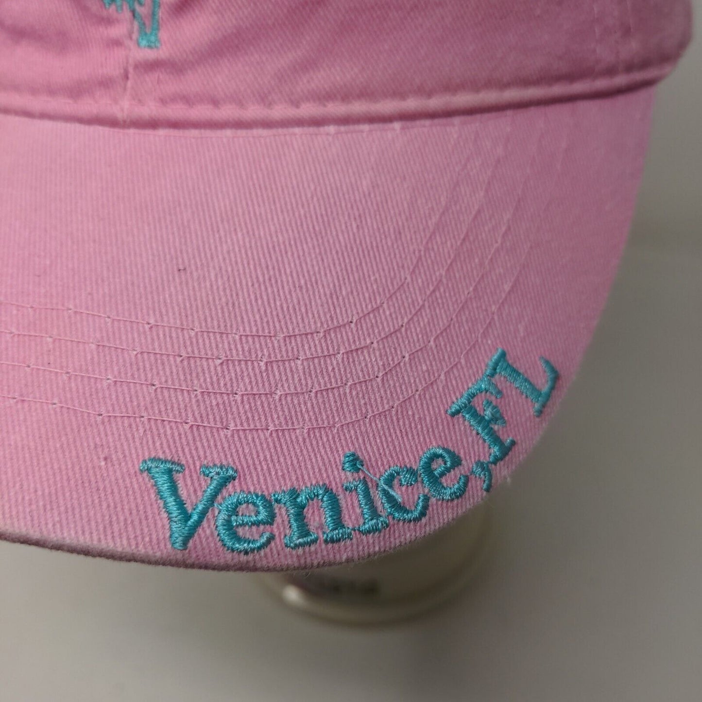 Lucky 7 Women's Strapback Hat Pink Adjustable Embroidered Sharky's Venice FL