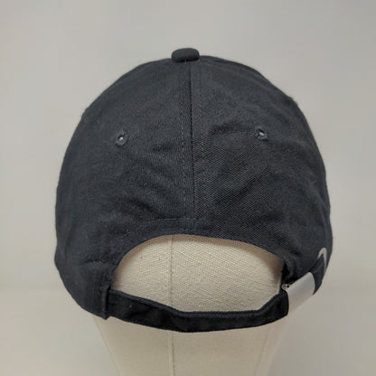 Unbranded Men's Slideback Hat Black Adjustable Blank Vent Holes