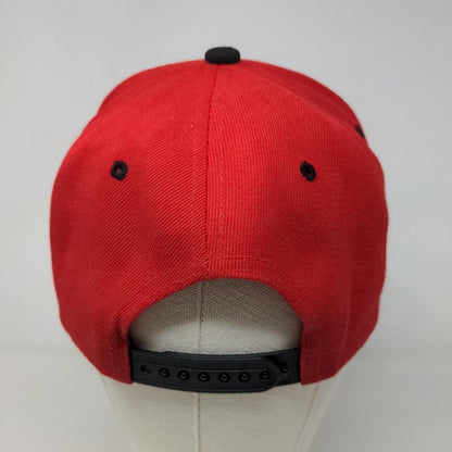 Golden Lion Men's Snapback Flat Bill Hat Red OSFA Embroidered California Logo