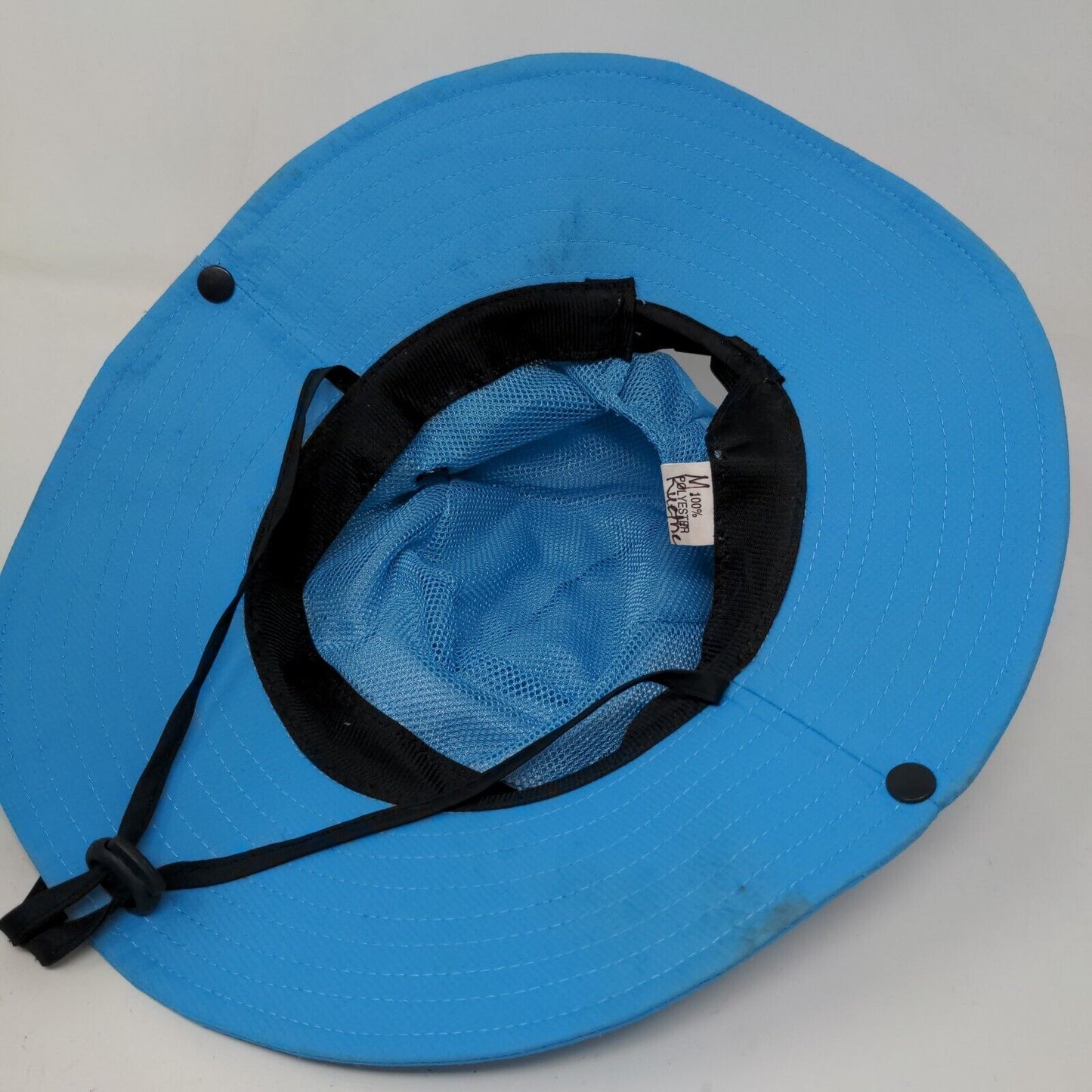 SunShade Men's Wide Brim Hat Blue Snapback Mesh 100% Polyester Drawstring