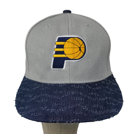 SWAG Indiana Pacers Snapback Hat Embroidered Logo Gray Blue Adjustable