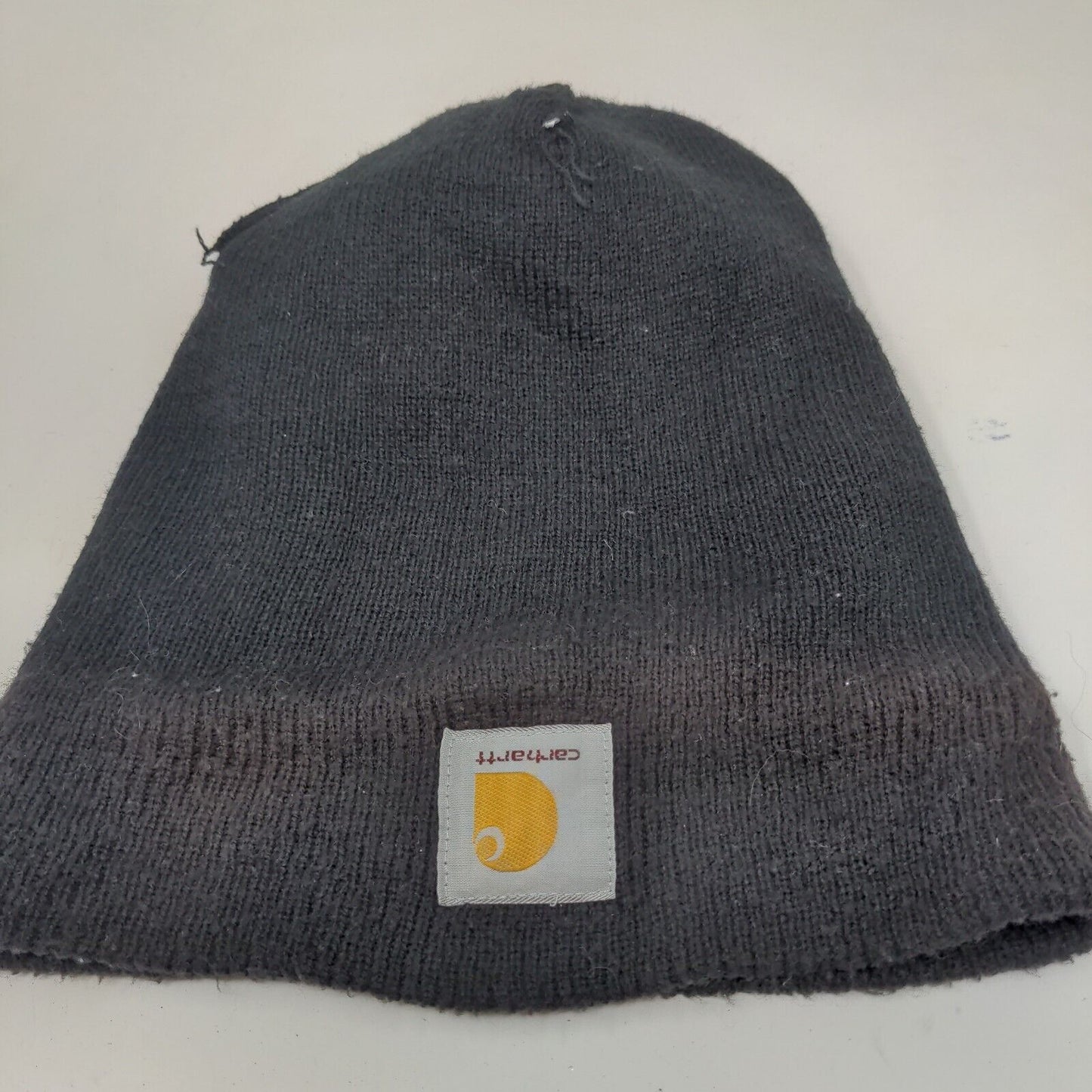 Carhartt Men's Beanie Hat Cap Black Patch Logo Outdoor Knit Warm