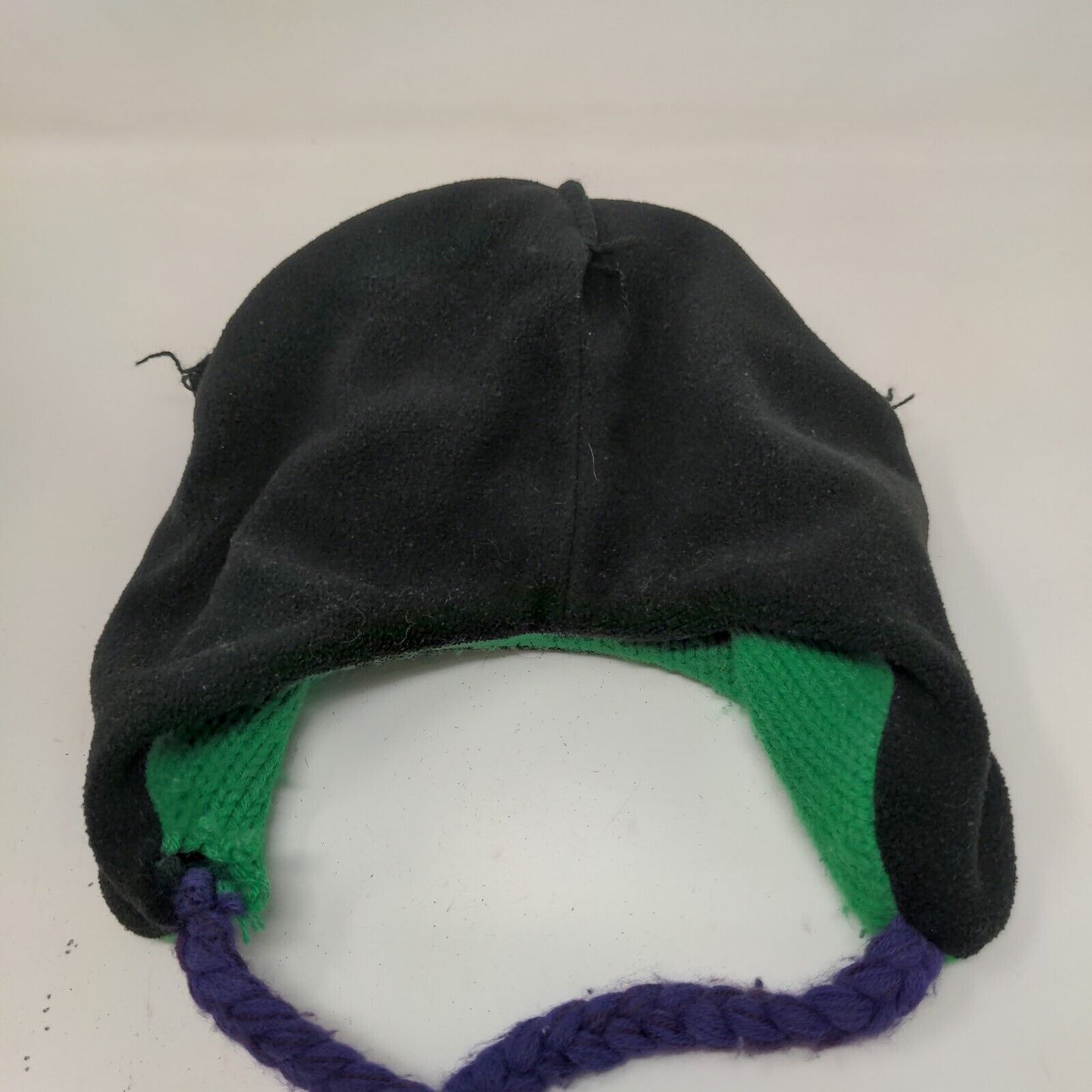Nickelodeon Boys Winter Beanie Hat Green 14 & Older Ear Flaps Eyes Pom Pom 2013