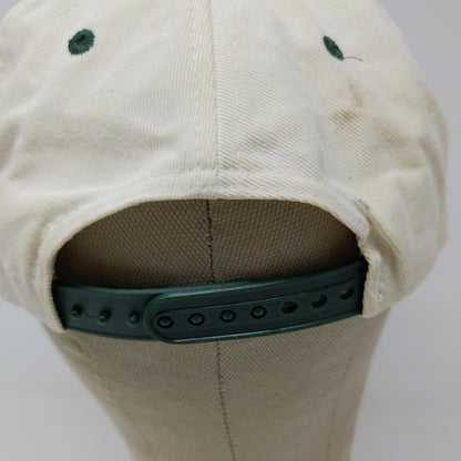 Toppers Clinton County BEEF Snapback Hat White Green Embroidered Text OSFA