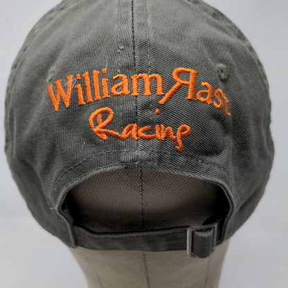 William Rast Racing Men's Slideback Hat Gray Adjustable Embroidered Logo