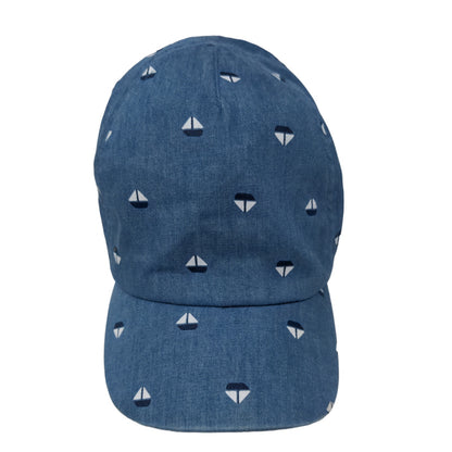 H&M Boy's Toddler Stretchy Hat Blue Size 1.5-2 Years Sailboat Graphic