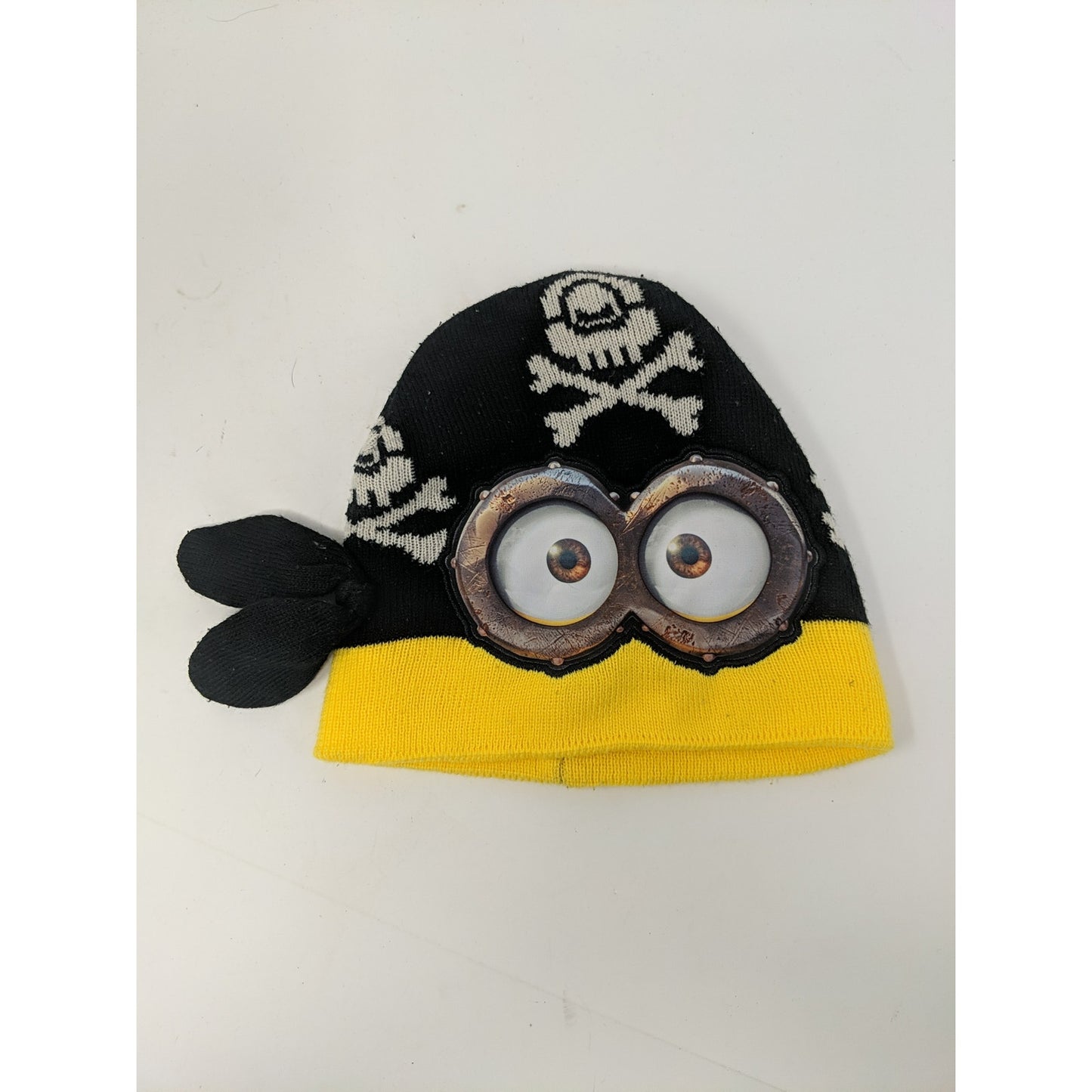 Kids Illumination Entertainment Minions Pirate Beanie Yellow & Black Hat