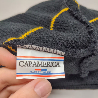 Cap America Hyundai & Hardings Construction Equipment Beanie Hat Black Made USA