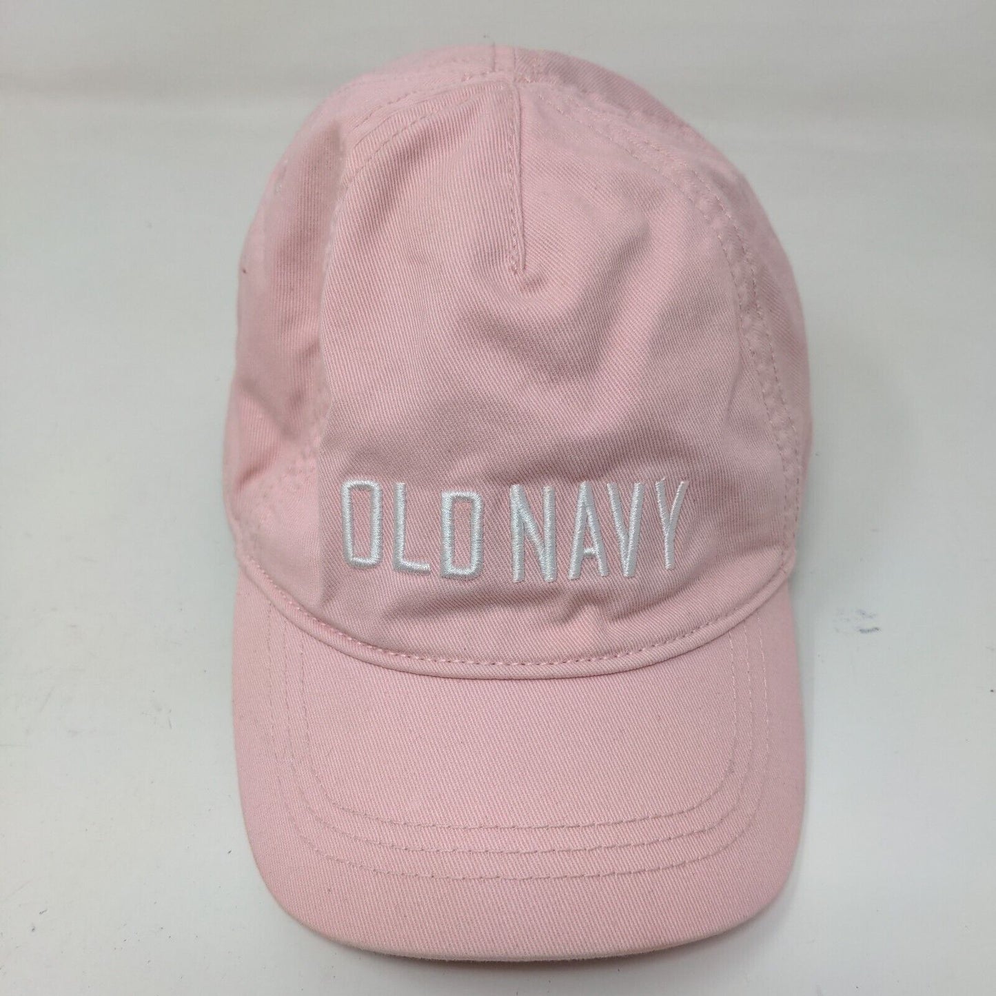Old Navy Girl's Stretchy Hat Pink Size M Embroidered Logo 100% Cotton