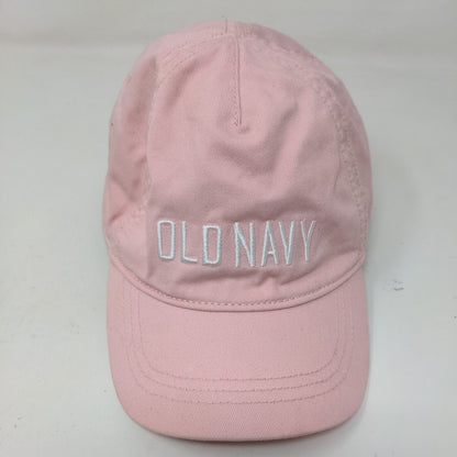 Old Navy Girl's Stretchy Hat Pink Size M Embroidered Logo 100% Cotton