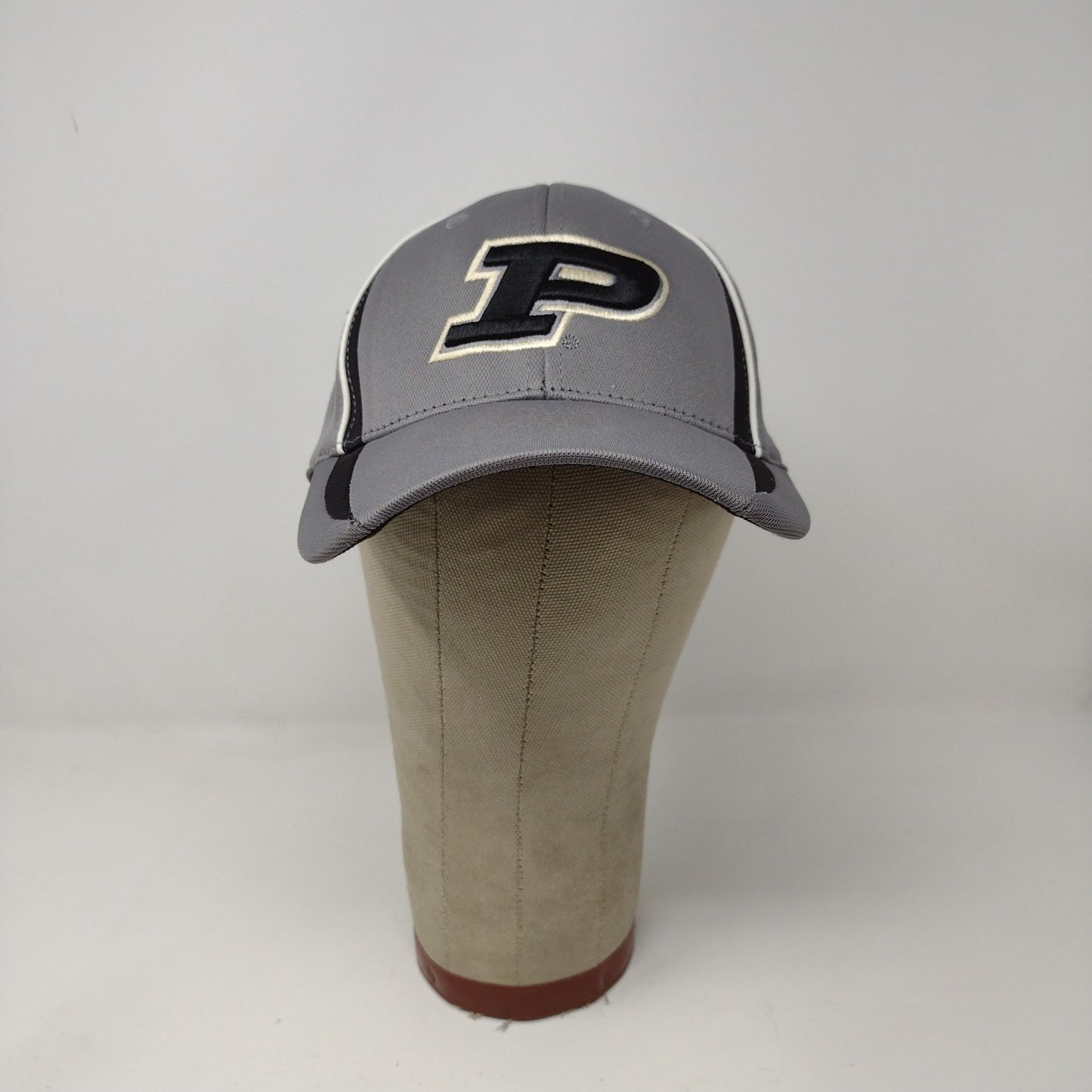 Captivating Purdue Boilermakers Hat Gray Black Stripes Embroidered Logo Train