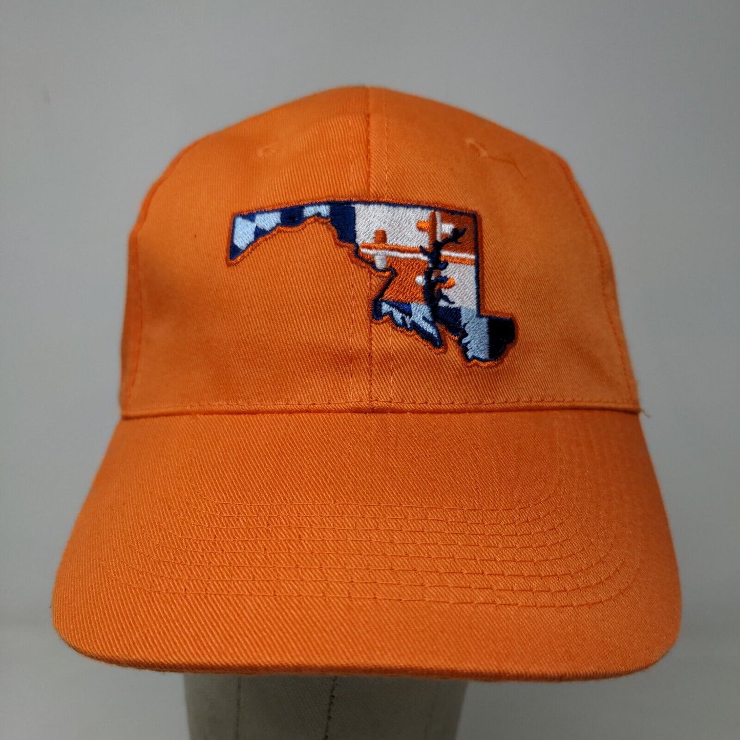 Unbranded Men's Snapback Hat Orange Adjustable Executive Beach Embroidered Logo