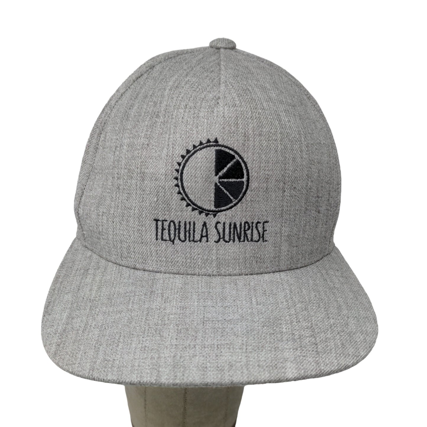 Tequila Sunrise Snapback Hat Gray Adjustable Embroidered Logo
