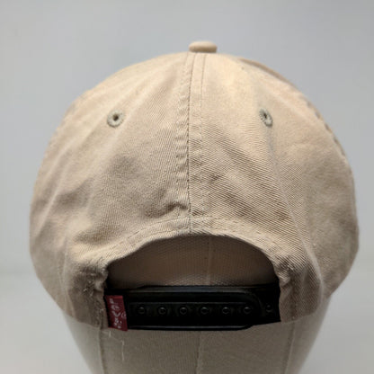 Levi's Men's Snapback Hat Tan Size OS Embroidered Logo 100% Cotton
