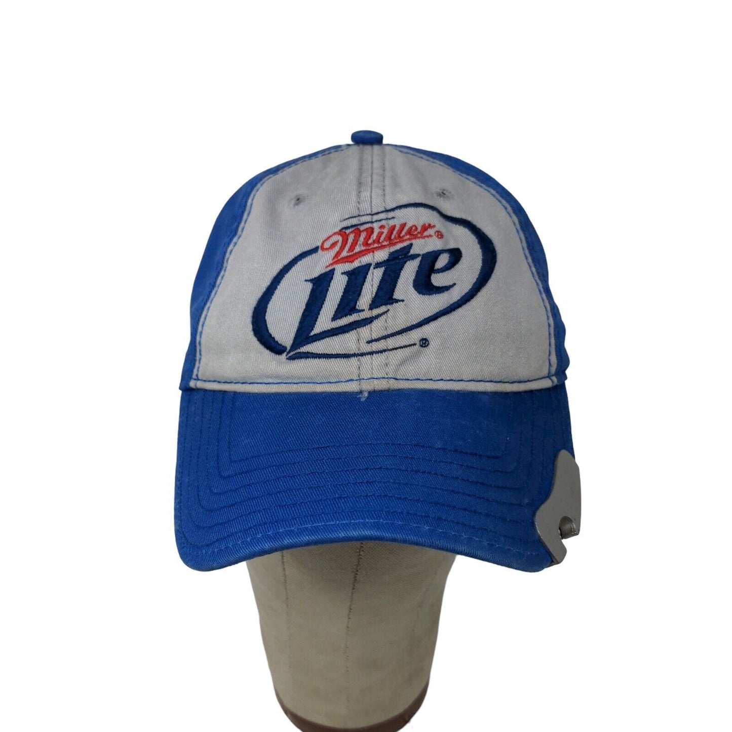 Miller Lite Beer Baseball Cap Blue Hat Bottle Opener Snapback MillerCoors OSFA