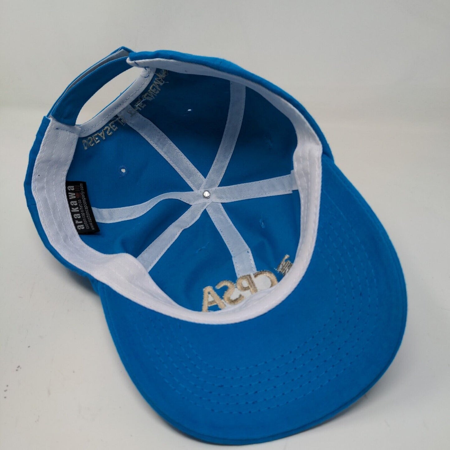 Arakawa Men's Strapback Hat CPSA Blue Adjustable Embroidered Logo