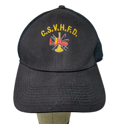 New Era Men's Fitted Hat Blue L/XL Mesh Back CSVH Fire Dept Embroidered Logo