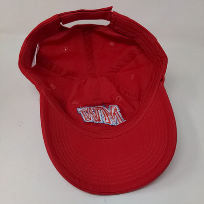 Unbranded Men's Strapback Hat Red Adjustable Embroidered Big MW Logo