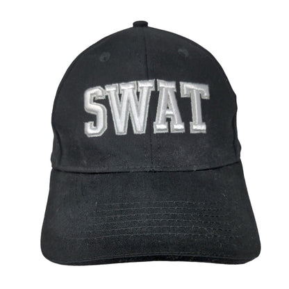 Spirit Halloween Men's SWAT Costume Strapback Hat Black OSFM Embroidered Logo