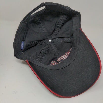 RCA Embroidered Strapback Hat Cap Black Red Accents 100% Cotton