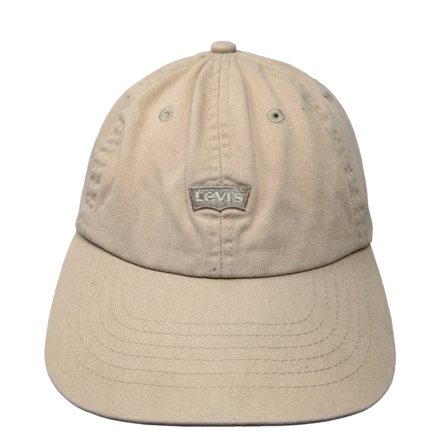 Levi's Men's Snapback Hat Tan Size OS Embroidered Logo 100% Cotton