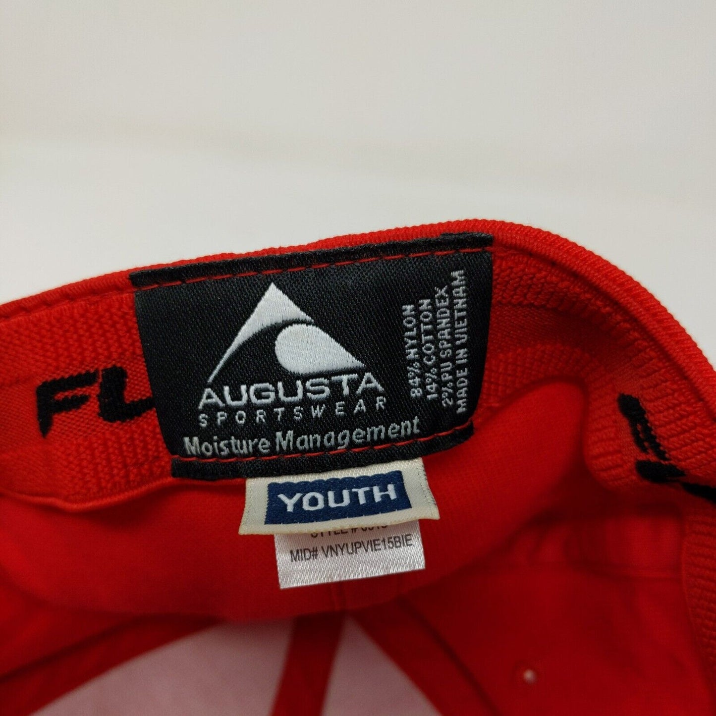 Youth Augusta Sportswear Embroidered Logo Red Flexfit Fitted Hat Cap