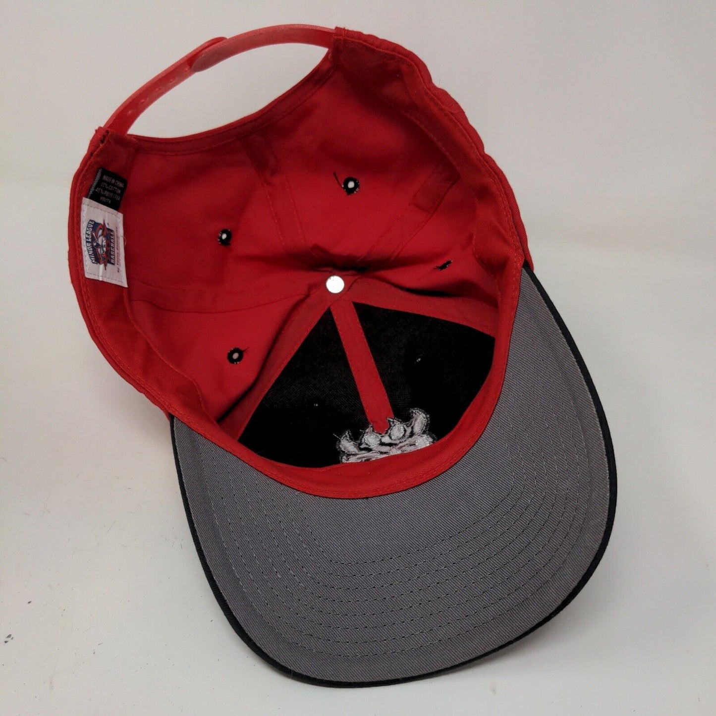 Twins Enterprise Boy's New Britain Rock Cats Snapback Hat Red Black Embroidered