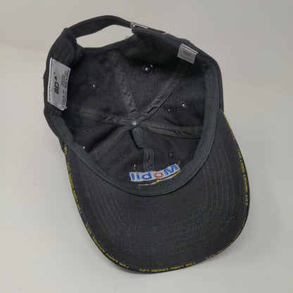 Mobil Delvac Slideback Hat OSFM Black Embroidered Spell Out Logo