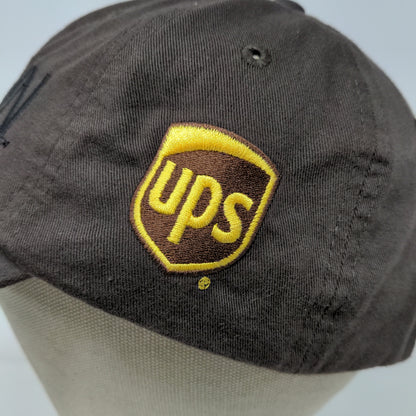 UPS Mens Slideback Hat Brown Size OSFM Embroidered Logo Cotton