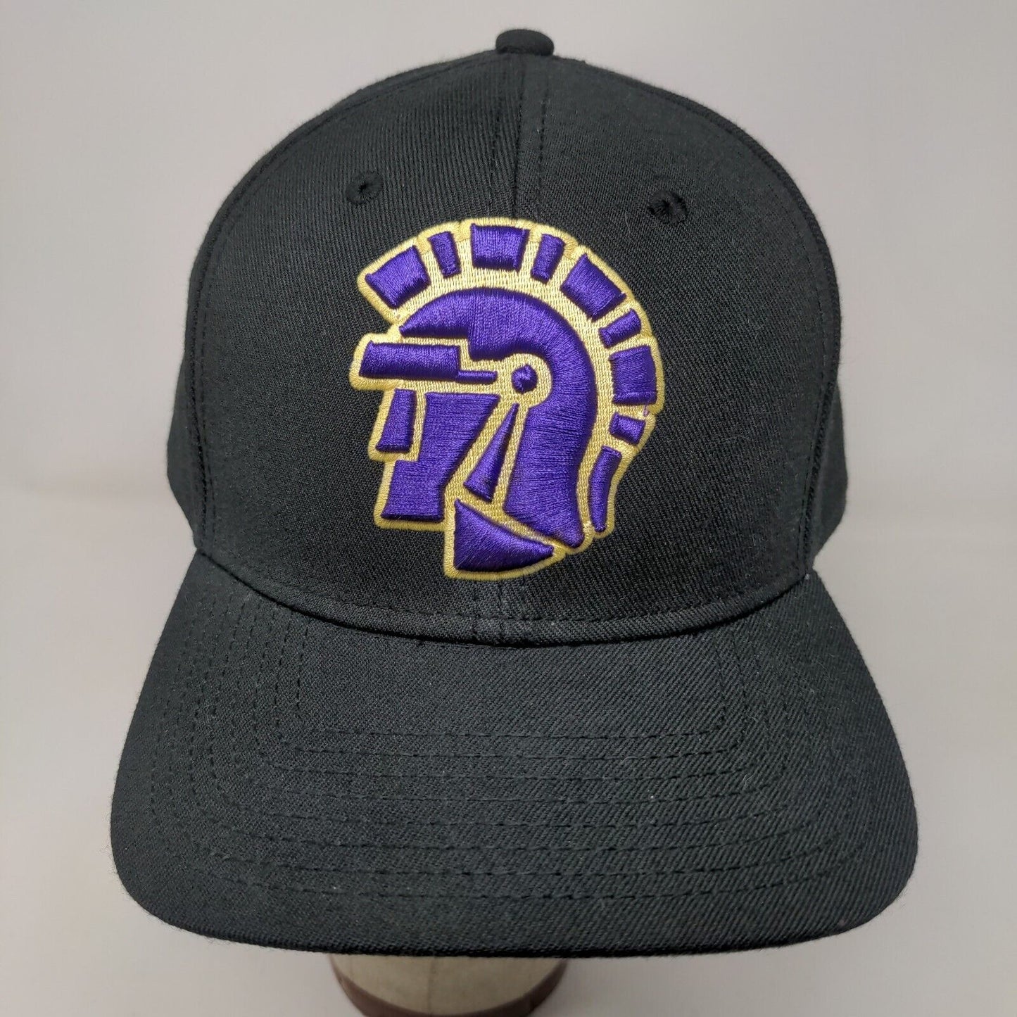 The Game Men's Snapback Hat Black OSFM Embroidered Trojan Acrylic Wool Blend