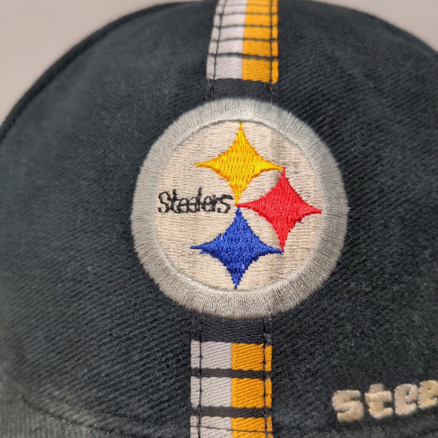 Logo Athletic NFL Pittsburgh Steelers Slideback Hat Black OSFA Embroidered